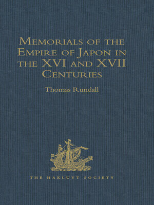 cover image of Memorials of the Empire of Japon in the XVI and XVII Centuries
